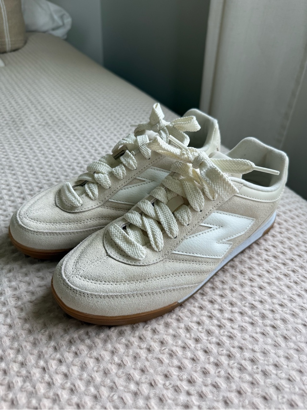 New Balance RC42 Cream Suede Gum Sole Sneakers Women’s 8